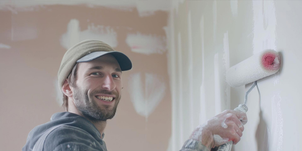 Couvreur réparant une fuite